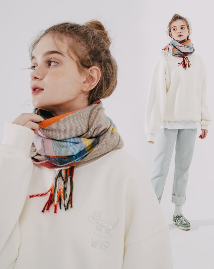 ダブルユーブイプロジェクト(WV PROJECT) Friends Sweat Shirt Cream SMMT7440