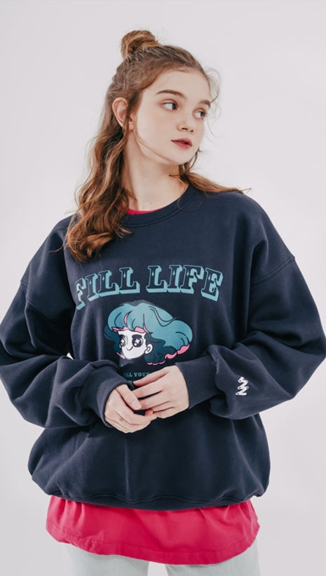 ダブルユーブイプロジェクト(WV PROJECT) Wonder Sweat Shirt Navy SMMT7444