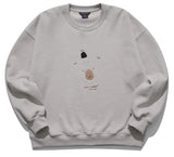 ダブルユーブイプロジェクト(WV PROJECT) Bearp Sweat Shirt Gray Beige MJMT7449