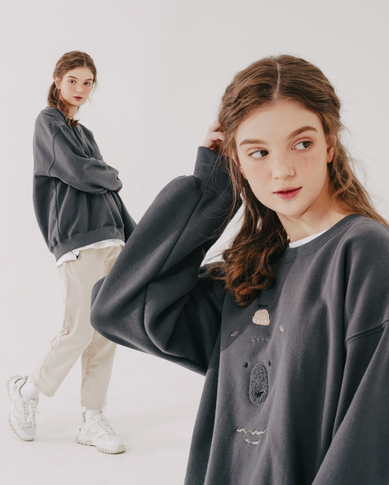 ダブルユーブイプロジェクト(WV PROJECT) Bearp Sweat Shirt DarkGrey MJMT7449