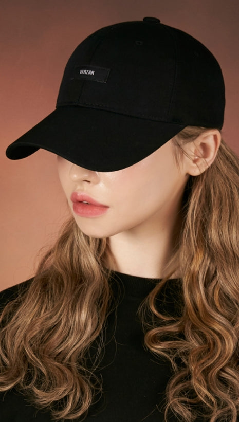 VARZAR(バザール) Retro label ball cap black