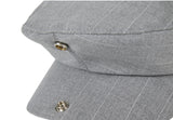 VARZAR(バザール) Retro label striped beret grey