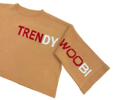 トレンディウビ(Trendywoobi) SIGNATURE crop knit Brown