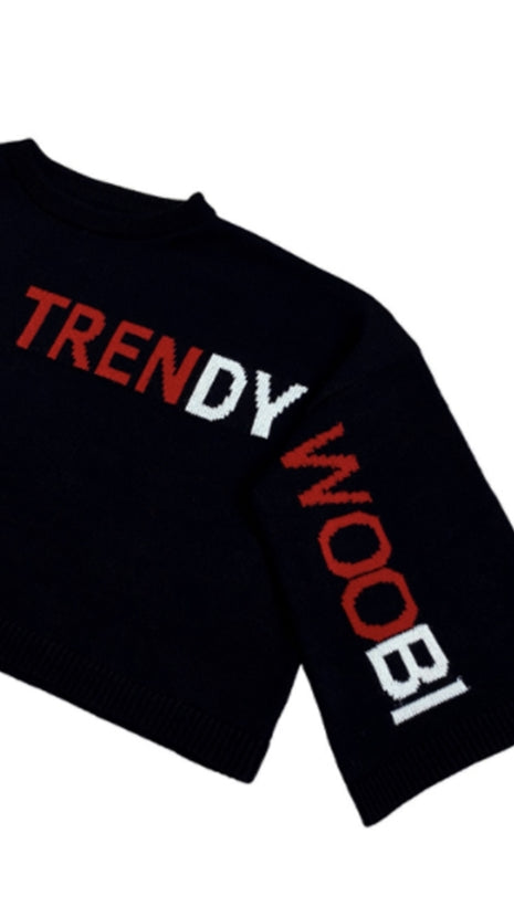 トレンディウビ(Trendywoobi) SIGNATURE crop knit Black