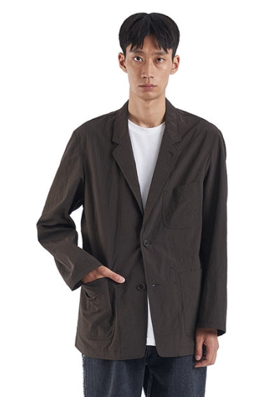 NOMANUAL(ノーマニュアル) NYLON SET-UP JACKET - BROWN