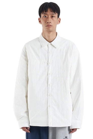 NOMANUAL(ノーマニュアル) PADDED SHIRT JACKET - WHITE