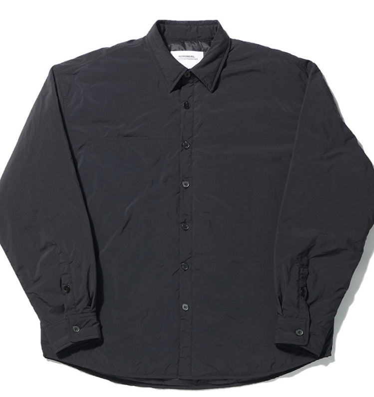NOMANUAL(ノーマニュアル) PADDED SHIRT JACKET - BLACK
