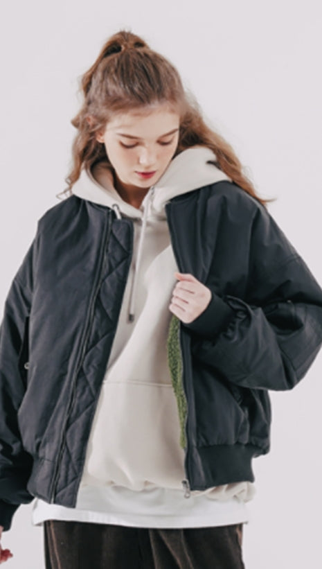 ダブルユーブイプロジェクト(WV PROJECT)  Warm Overfit MA-1 Jacket Black MJOT7413