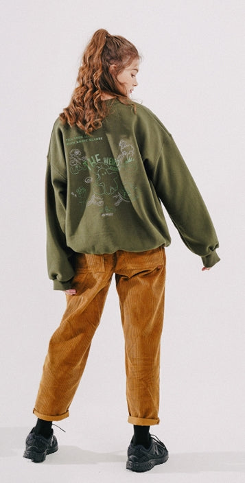 ダブルユーブイプロジェクト(WV PROJECT)  Looking Sweat Shirt Khaki SMMT7445
