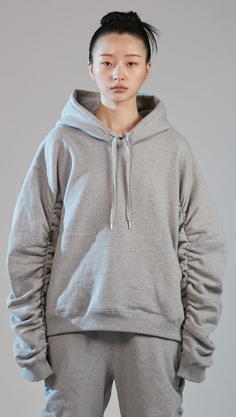 nache(ナチェ)  SHIRRING WARM HOODIE (UNISEX)