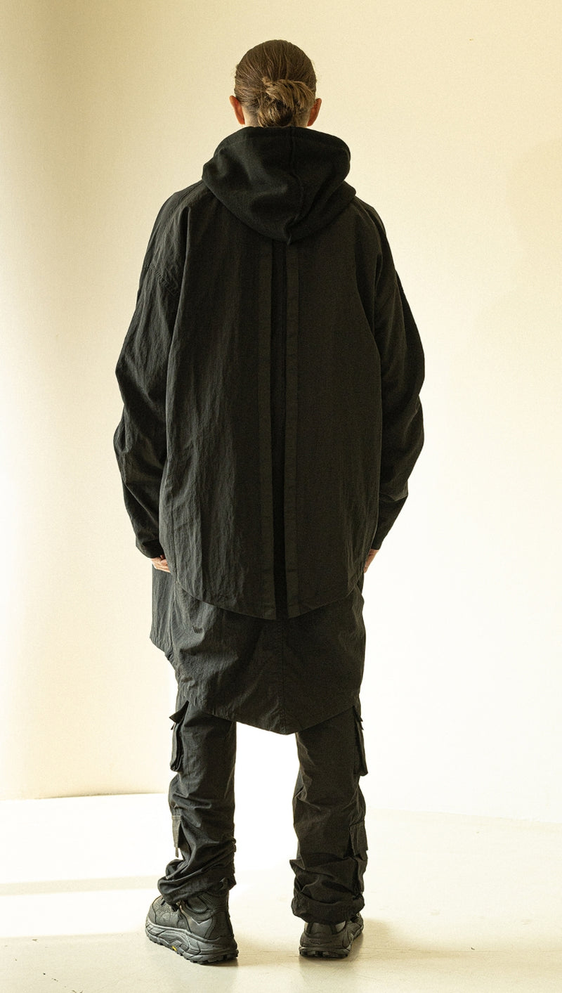 マスノウン(MASSNOUN)  LAYERED M-65 FISHTAIL COAT MFZCT002-BK