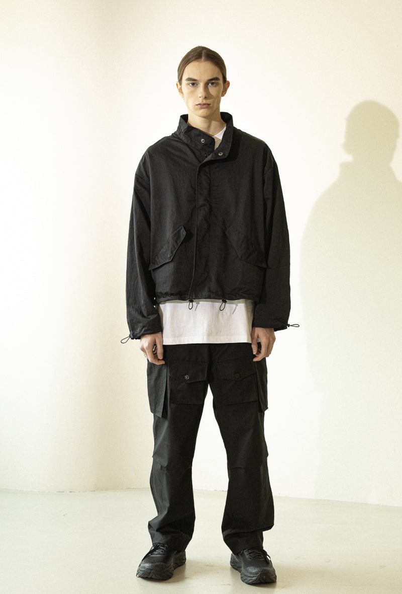 マスノウン(MASSNOUN)  DETACHABLE NYLON COAT MFZCT003-BK