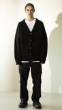 マスノウン(MASSNOUN)    ANGORA WOOL MOHAIR CARDIGAN MFZCD001-BK