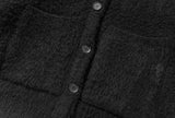 マスノウン(MASSNOUN)    ANGORA WOOL MOHAIR CARDIGAN MFZCD001-BK