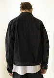 マスノウン(MASSNOUN)  PLEATS TRUCKER DENIM JACKET MFZJK002-BK