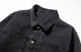 マスノウン(MASSNOUN)  PLEATS TRUCKER DENIM JACKET MFZJK002-BK