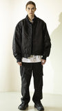 マスノウン(MASSNOUN)  OVERSIZED MA-1 JACKET MFZPD001-BK