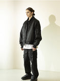 マスノウン(MASSNOUN)  OVERSIZED MA-1 JACKET MFZPD001-BK