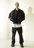 マスノウン(MASSNOUN)  OVERSIZED MA-1 JACKET MFZPD001-BK