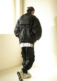 マスノウン(MASSNOUN)  OVERSIZED MA-1 JACKET MFZPD001-BK