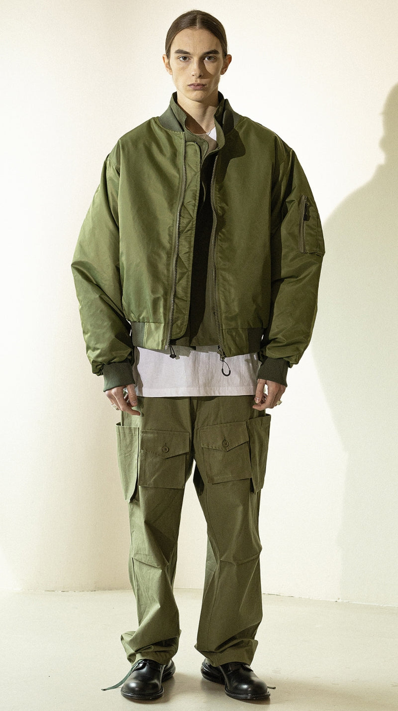 マスノウン(MASSNOUN)  OVERSIZED MA-1 JACKET MFZPD001-KK
