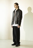 マスノウン(MASSNOUN)   LAMBSKIN VEGETABLE DOUBLE POCKET BLOUSON MFZJK003-BK