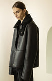 マスノウン(MASSNOUN)   REAL SHEARING OVERSIZED MUSTANG MWZJK001-BK