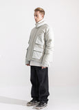 マスノウン(MASSNOUN)  PUFFER DOWN POCKET SHORT PADDING MWZPD001-GY