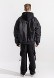 マスノウン(MASSNOUN)  6OZ SHIRRING OVERSIZED MA-1 JACKET MWZPD002-BK