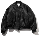 マスノウン(MASSNOUN)  6OZ SHIRRING OVERSIZED MA-1 JACKET MWZPD002-BK