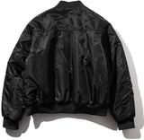 マスノウン(MASSNOUN)  6OZ SHIRRING OVERSIZED MA-1 JACKET MWZPD002-BK