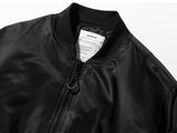 マスノウン(MASSNOUN)  6OZ SHIRRING OVERSIZED MA-1 JACKET MWZPD002-BK