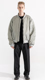 マスノウン(MASSNOUN)  6OZ SHRRING OVERSIZED MA-1 JACKET MWZPD002-GY