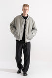 マスノウン(MASSNOUN)  6OZ SHRRING OVERSIZED MA-1 JACKET MWZPD002-GY