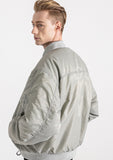 マスノウン(MASSNOUN)  6OZ SHRRING OVERSIZED MA-1 JACKET MWZPD002-GY