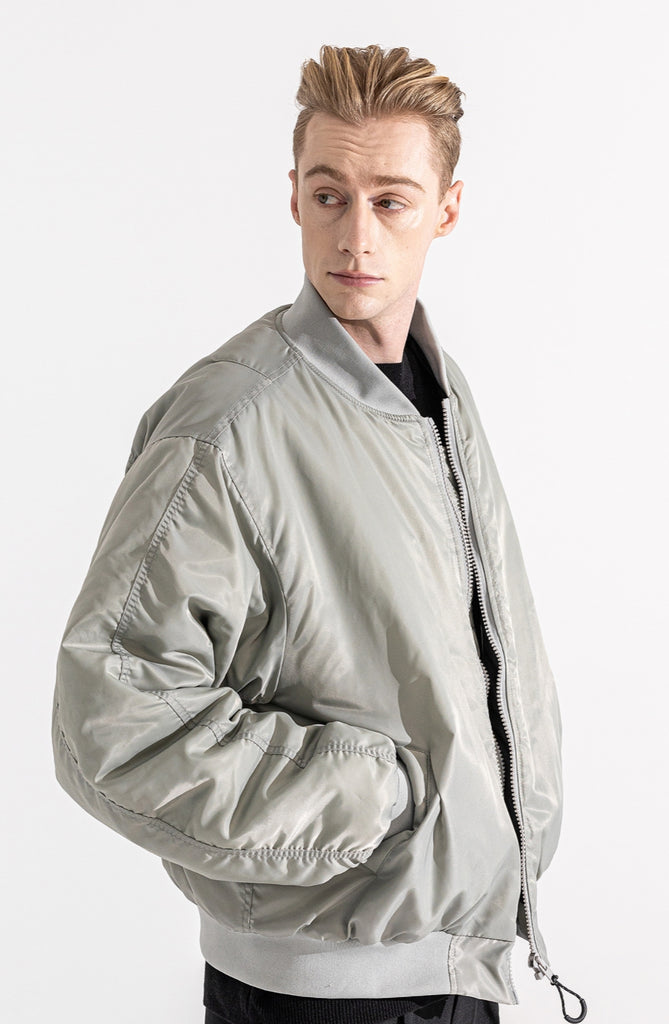 マスノウン(MASSNOUN) 6OZ SHRRING OVERSIZED MA-1 JACKET MWZPD002-GY 