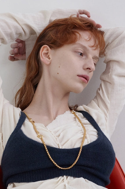 MONDAY EDITION(マンデイエディション) Wild Pansy Chain Necklace