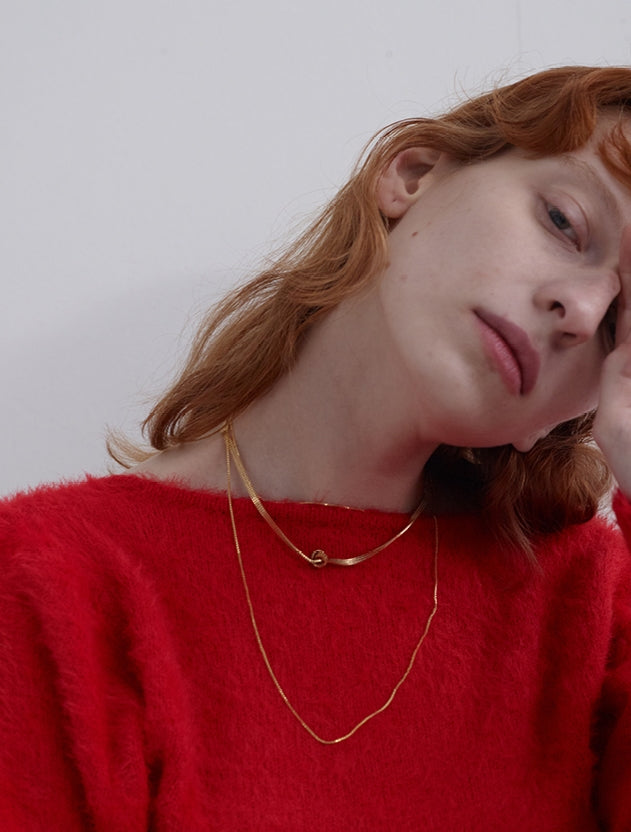 MONDAY EDITION(マンデイエディション) Tangled Flat Chain Necklace