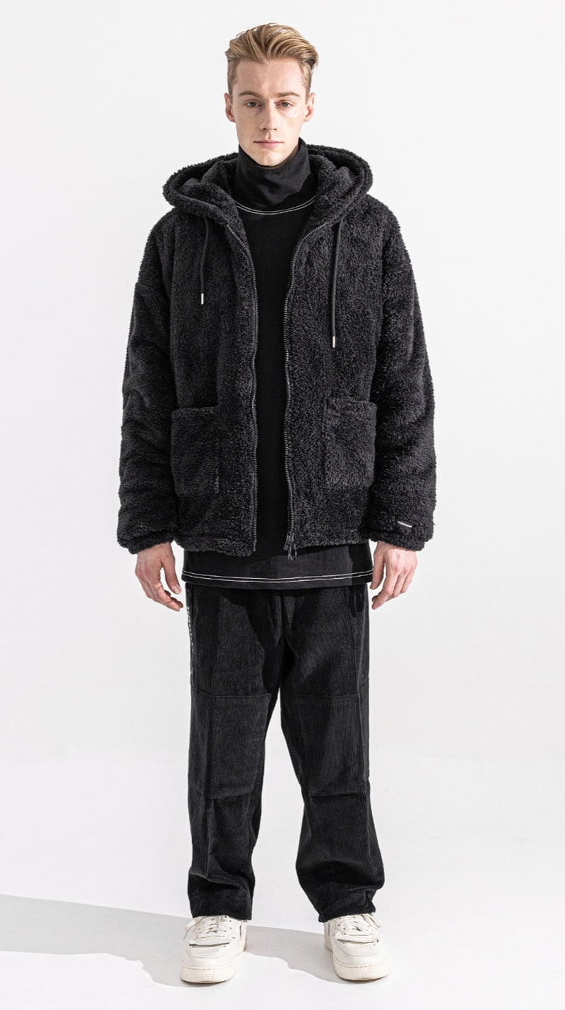 マスノウン(MASSNOUN)   DOUBLE SOFT WOOL SHORT JUMPER MWZPD003-BK