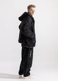 マスノウン(MASSNOUN)   DOUBLE SOFT WOOL SHORT JUMPER MWZPD003-BK