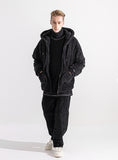 マスノウン(MASSNOUN)   DOUBLE SOFT WOOL SHORT JUMPER MWZPD003-BK