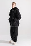 マスノウン(MASSNOUN)   DOUBLE SOFT WOOL SHORT JUMPER MWZPD003-BK