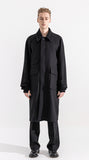 マスノウン(MASSNOUN)  THREE WEBPOCKET BALMACAAN WOOL COAT MWZCT003-BK