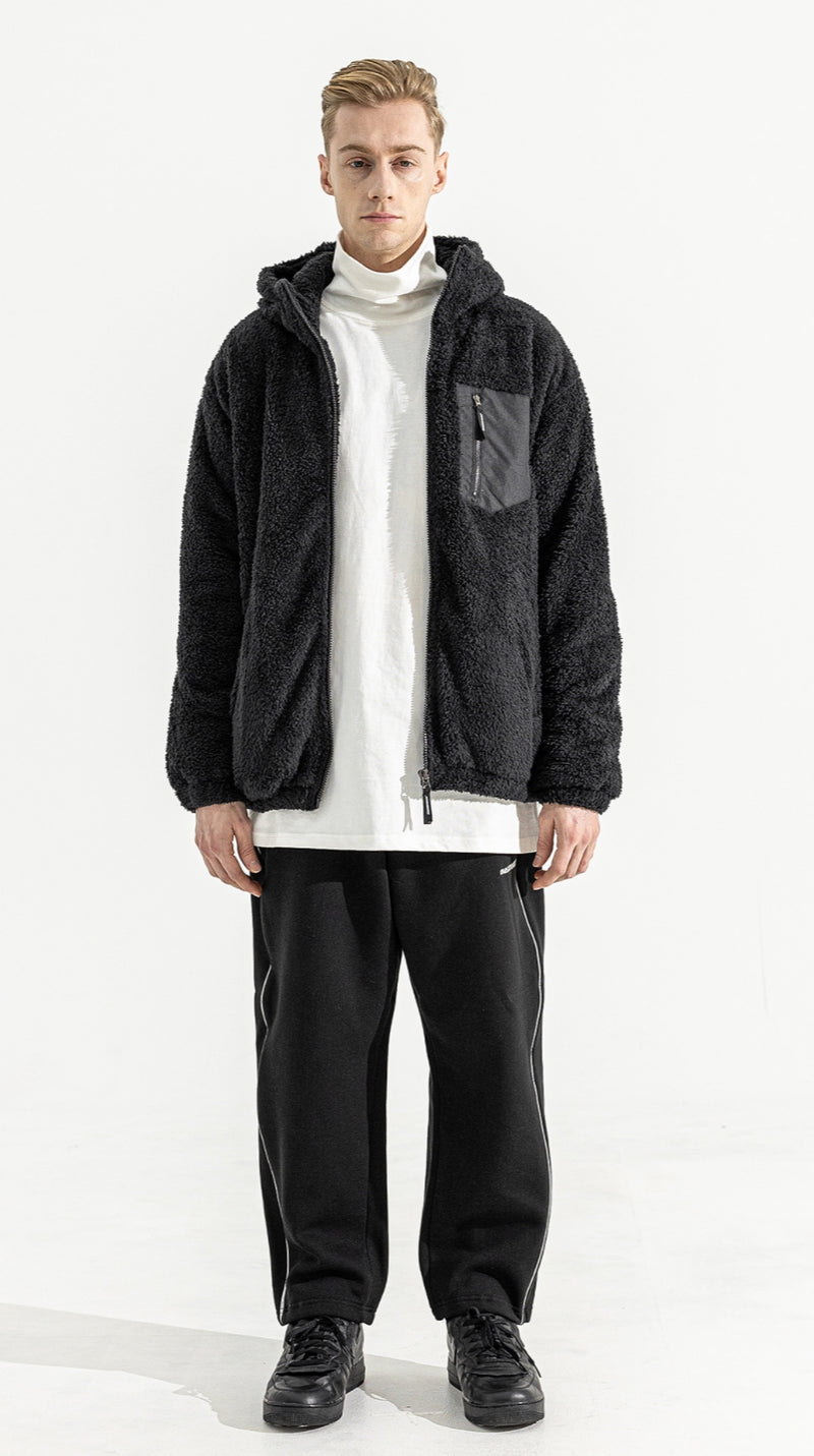 マスノウン(MASSNOUN)    TURTLE DOUBLE SOFT WOOL SHORT JUMPER MWZPD004-BK