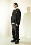 マスノウン(MASSNOUN)  SAFETY IGNORANCE OVERSIZED HEAVY CREWNECK MFZCR001-BK