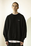 マスノウン(MASSNOUN)  SAFETY IGNORANCE OVERSIZED HEAVY CREWNECK MFZCR001-BK