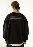 マスノウン(MASSNOUN)  SAFETY IGNORANCE OVERSIZED HEAVY CREWNECK MFZCR001-BK