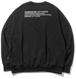 マスノウン(MASSNOUN)  SAFETY IGNORANCE OVERSIZED HEAVY CREWNECK MFZCR001-BK