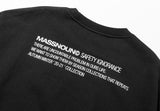 マスノウン(MASSNOUN)  SAFETY IGNORANCE OVERSIZED HEAVY CREWNECK MFZCR001-BK