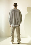 マスノウン(MASSNOUN)  SAFETY IGNORANCE OVERSIZED HEAVY CREWNECK MFZCR001-GY
